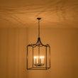 Load image into Gallery viewer, Farmhouze Light-4-Light Antique Brass Candle Style Metal Lantern Pendant-Chandelier-6-Light/Black-
