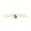 Load image into Gallery viewer, Farmhouze Light-4-Light Layered Linear Frosted Glass Globe Vanity Wall Lamp-Wall Sconce-Brass-
