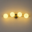 Load image into Gallery viewer, Farmhouze Light-4-Light Layered Linear Frosted Glass Globe Vanity Wall Lamp-Wall Sconce-Brass-
