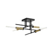 Load image into Gallery viewer, Farmhouze Light - 4 - Light Tiered Linear Sputnik Semi Flush Ceiling Light - Ceiling Light - Black+Gold - 
