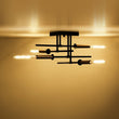 Load image into Gallery viewer, Farmhouze Light - 4 - Light Tiered Linear Sputnik Semi Flush Ceiling Light - Ceiling Light - Black+Gold - 
