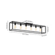 Load image into Gallery viewer, Farmhouze Light-5-Light Black Rectangular Cage Flush Mount Ceiling Light-Ceiling Light-5 Bulbs-
