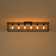 Load image into Gallery viewer, Farmhouze Light-5-Light Black Rectangular Cage Flush Mount Ceiling Light-Ceiling Light-6 Bulbs-
