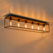 Load image into Gallery viewer, Farmhouze Light - 5 - Light Rectangular Cage Flush Mount Ceiling Light - Ceiling Light - 6 Bullbs - 

