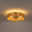 Load image into Gallery viewer, Farmhouze Light - 5 - Light Rustic Woven Rope Round Drum Ceiling Chandelier - Chandelier - Brass - 
