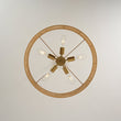 Load image into Gallery viewer, Farmhouze Light - 5 - Light Rustic Woven Rope Round Drum Ceiling Chandelier - Chandelier - Brass - 
