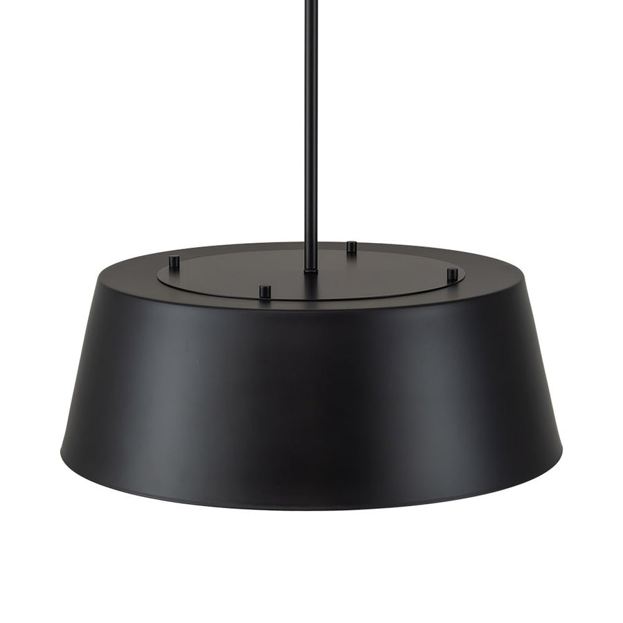 Farmhouze Light-5-Light Scandinavia Matte Black Drum Pendant Light-Pendant-Black-