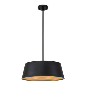 Farmhouze Light-5-Light Scandinavia Matte Black Drum Pendant Light-Pendant-Black-