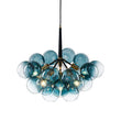 Load image into Gallery viewer, Farmhouze Light - 6 - Light Dimmable Cluster Glass Globe Blue Bubble Chandelier - Chandelier - Gradual Blue - 
