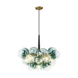 Load image into Gallery viewer, Farmhouze Light - 6 - Light Dimmable Cluster Glass Globe Green Bubble Chandelier - Chandelier - Gradual Green - 
