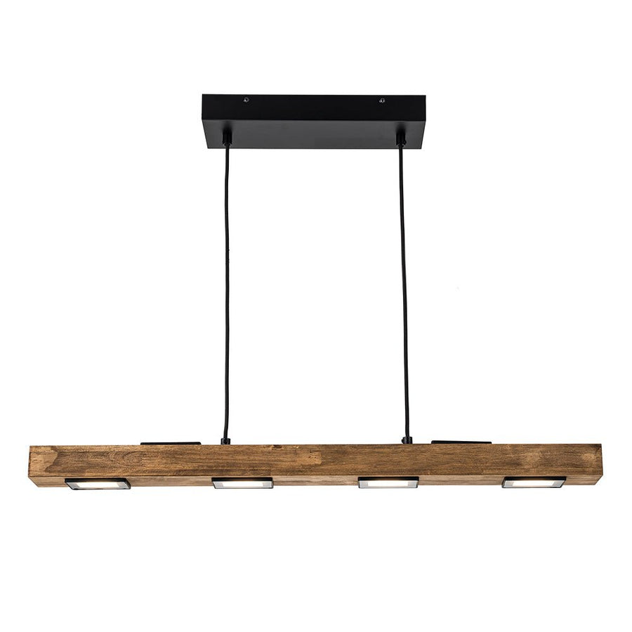 Farmhouze Light - 6 - Light Farmhouse Dimmable LED Wide Wood Island Chandelier - Chandelier - Oak Wood - 