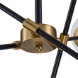 Load image into Gallery viewer, Farmhouze Light - 6 - Light Linear Opal Glass Globe Adjustable Sputnik Chandelier - Chandelier - Black Brass - 
