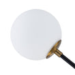 Load image into Gallery viewer, Farmhouze Light - 6 - Light Linear Opal Glass Globe Adjustable Sputnik Chandelier - Chandelier - Black Brass - 
