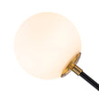 Load image into Gallery viewer, Farmhouze Light - 6 - Light Linear Opal Glass Globe Adjustable Sputnik Chandelier - Chandelier - Black Brass - 
