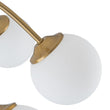Load image into Gallery viewer, Farmhouze Light-9-Light Frosted Glass Glass Brass Round Sputnik Semi Flush Mount-Chandelier-Brass-
