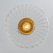 Load image into Gallery viewer, Farmhouze Light-Amber Reeded Glass Drum Single Semi Flush Ceiling Light-Ceiling Light-Clear Glass-
