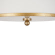 Load image into Gallery viewer, Farmhouze Light-Antique Brass Linen Fabric Tapered Drum Cage Ceiling Light-Ceiling Light-Gold-
