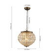 Load image into Gallery viewer, Farmhouze Light-Antique Luxe Bronze Faceted Crystal Orb Cage Chandelier-Chandelier-20.5 in W * 15.0 in H-
