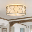Load image into Gallery viewer, Farmhouze Light-Antique Round White Fabric Drum Lantern Ceiling Light-Ceiling Light-16 in-

