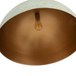Load image into Gallery viewer, Farmhouze Light - Antiqued Teal Patina Oversized Dome Pendant with Gold Distressing - Chandelier - 23.6 in - 
