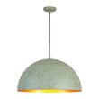 Load image into Gallery viewer, Farmhouze Light - Antiqued Teal Patina Oversized Dome Pendant with Gold Distressing - Chandelier - 23.6 in - 
