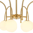 Load image into Gallery viewer, Farmhouze Light - Art Deco 9 - Light Milky Glass Bubble Sputnik Chandelier - Chandelier - Brass - 
