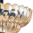 Load image into Gallery viewer, Farmhouze Light-Art Deco Honey Amber Glass Floral Cage Semi Flush Mount-Ceiling Light-11.8 in-
