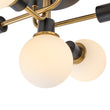 Load image into Gallery viewer, Farmhouze Light - Black Brass 5 - Light Glass Globe Sputnik Semi Flush Mount - Ceiling Light - Clear Glass - 
