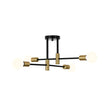 Load image into Gallery viewer, Farmhouze Light - Black Brass Linear Sputnik Semi Flush Mount Ceiling Light - Ceiling Light - 4 Bulbs - 
