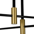 Load image into Gallery viewer, Farmhouze Light - Black Brass Linear Sputnik Semi Flush Mount Ceiling Light - Ceiling Light - 4 Bulbs - 
