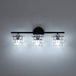 Load image into Gallery viewer, Farmhouze Light - Black Chrome Crystal Accented Bathroom Vanity Wall Light - Wall Sconce - 3 Bulbs - 
