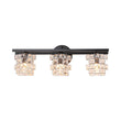 Load image into Gallery viewer, Farmhouze Light - Black Chrome Crystal Accented Bathroom Vanity Wall Light - Wall Sconce - 3 Bulbs - 
