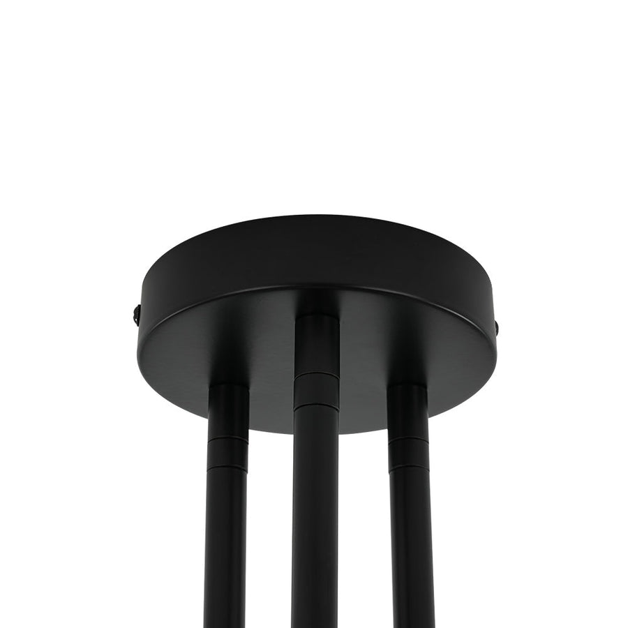 Farmhouze Light - Black Linear Smoked Glass Globe Sputnik Ceiling Light - Ceiling Light - Black - 
