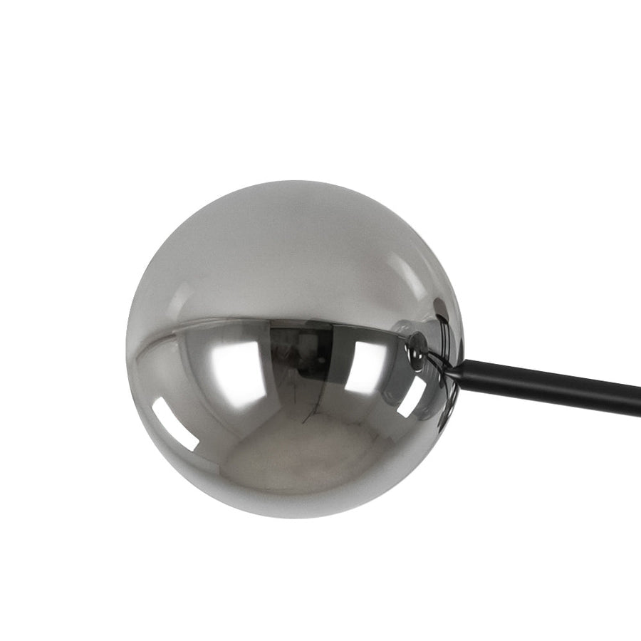 Farmhouze Light - Black Linear Smoked Glass Globe Sputnik Ceiling Light - Ceiling Light - Black - 