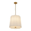 Load image into Gallery viewer, Farmhouze Light-Bohemian 3-Light Round Fabric Pleated Drum Lantern Pendant-Chandelier-16 in-
