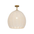Load image into Gallery viewer, Farmhouze Light - Bohemian Beige Woven String Orb Cage Ceiling Light - Ceiling Light - White - 
