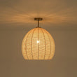 Load image into Gallery viewer, Farmhouze Light - Bohemian Beige Woven String Orb Cage Ceiling Light - Ceiling Light - White - 
