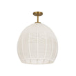 Load image into Gallery viewer, Farmhouze Light - Bohemian Beige Woven String Orb Cage Ceiling Light - Ceiling Light - White - 
