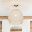 Load image into Gallery viewer, Farmhouze Light - Bohemian Beige Woven String Orb Cage Ceiling Light - Ceiling Light - White - 
