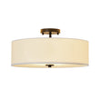 Load image into Gallery viewer, Farmhouze Light - Bohemian Tiered Fabric Drum Cage Semi Flush Mount Light - Ceiling Light - 2 - Tier/Nickel - 
