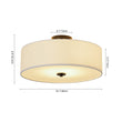 Load image into Gallery viewer, Farmhouze Light - Bohemian Tiered Fabric Drum Cage Semi Flush Mount Light - Ceiling Light - 2 - Tier/Nickel - 
