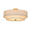 Load image into Gallery viewer, Farmhouze Light - Bohemian Tiered Fabric Drum Cage Semi Flush Mount Light - Ceiling Light - 2 - Tier/Nickel - 
