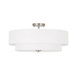 Load image into Gallery viewer, Farmhouze Light - Bohemian Tiered Fabric Drum Cage Semi Flush Mount Light - Ceiling Light - 2 - Tier/Nickel - 

