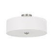 Load image into Gallery viewer, Farmhouze Light - Bohemian Tiered Fabric Drum Cage Semi Flush Mount Light - Ceiling Light - 2 - Tier/Nickel - 

