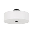 Load image into Gallery viewer, Farmhouze Light - Bohemian Tiered Fabric Drum Cage Semi Flush Mount Light - Ceiling Light - 2 - Tier/Nickel - 

