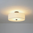 Load image into Gallery viewer, Farmhouze Light - Bohemian Tiered Fabric Drum Cage Semi Flush Mount Light - Ceiling Light - 2 - Tier/Nickel - 
