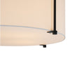 Load image into Gallery viewer, Farmhouze Light-Boho 4-Light Fabric Drum Cage Semi Flush Ambient Lighting-Ceiling Light-Black Finish-
