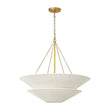 Load image into Gallery viewer, Farmhouze Light - Boho Bleached String Tiered Round Tapered Cage Pendant - Chandelier - White - 
