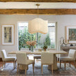 Load image into Gallery viewer, Farmhouze Light - Boho Bleached String Wide Drum Cage Pendant Light - Chandelier - White - 

