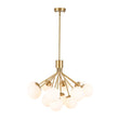 Load image into Gallery viewer, Farmhouze Light-Brass 12-Light Tiered Frosted Glass Globe Bubble Sputnik Chandelier-Chandelier-30 in-
